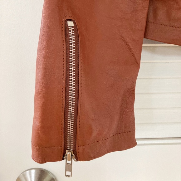 Slim Fit Leather Jacket - Picture 8 of 9